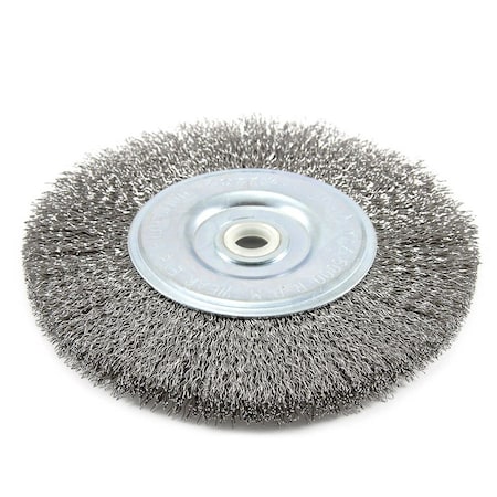 Forney Wire Wheel, Crimped, 6 in x .012 in x 1/2 in - 5/8 in Arbor 72745